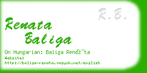 renata baliga business card